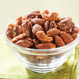 Warm-Spiced Pecans with Rum Glaze